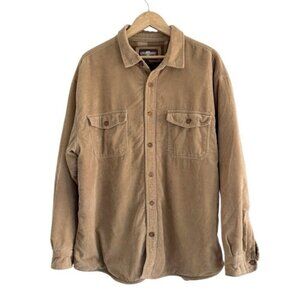 VINTAGE Levis Mens Sz XL Tan Corduroy Jean Fleece Flannel Lined Trucker Jacket